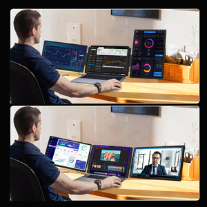 Monitor Extensor Portátil Triple LCD de 14/15.6 Pulgadas FHD con Pantalla Giratoria Dual, de Fábrica OEM - Product Image 5