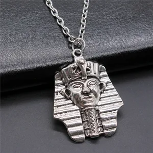WYSIWYG 36x28mm Antik versilbert Antik Bronze Überzogen Ägyptischen Pharao Anhänger Halskette Für Männer N4-ABD-C10583
