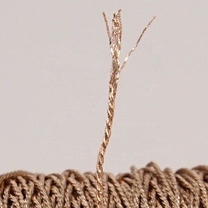 Sợi Đồng 600D * 9 <span class=keywords><strong>lurex</strong></span> kim loại sợi quanh co spool Pet chất liệu cho DIY Thủ công mỹ nghệ 1.5mm Đồng chủ đề - Product Image 5