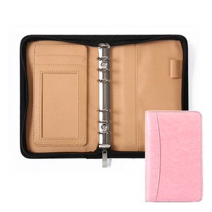 Tùy chỉnh A4 A5 A6 PU da 6 Vòng chất kết dính bao gồm với dây kéo tài liệu clipboard thư mục 2022 điều hành danh mục đầu tư thư mục tập tin - Product Image 1