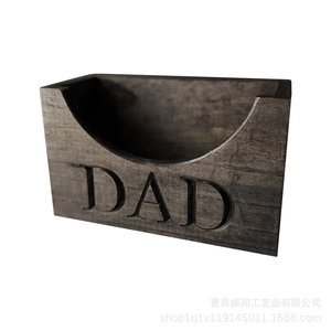 Wooden <b>Hat</b> Rack Baseball Style Solid Wood Storage Stand For Home Living Room Bedroom DAD Engraved Design - Product Image 2