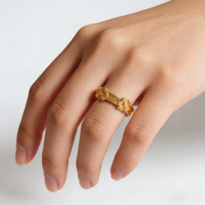 แหวนหมั้นเพชรเพาะเลี้ยงในห้องปฏิบัติการเคลือบทองคำแท้ 10K/14K แบบคลัสเตอร์  สำหรับทุกเพศ  งานแต่งงาน  วันครบรอบ  งานเลี้ยงสังสรรค์  ดีไซน์โรแมนติก - Product Image 4