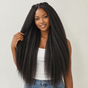 Extensiones de Cabello Humano Virgen 100% <span class=keywords><strong>Coase</strong></span> Kinky Straight, Sin Enredos, Sin Caída - Product Image 1