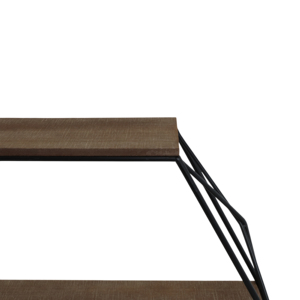 Modern Hexagon Wall Shelf Wood Metal Frame Contemporary Hanging Storage Organizer for Living Room Home Decor - Product Image 5