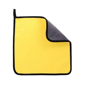 Serviette de nettoyage de voiture en microfibre extra large, absorbante, jaune et grise, pour le lavage de voiture et l'utilisation pour les animaux domestiques - Product Image 2