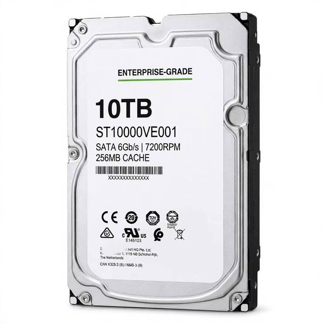 ST10000VE001 10TB Enterprise Internal Hard Drive 3.5 Inch SATA 6Gb s 7200RPM 256MB Cache Server Storage HDD