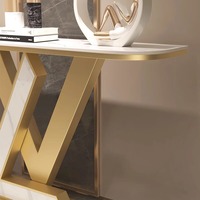 Table Console Ultra-Étroite Luxe Discret Moderne Simple Style Nordique Marbre Art Meuble d'Appoint d'Entrée Élégant