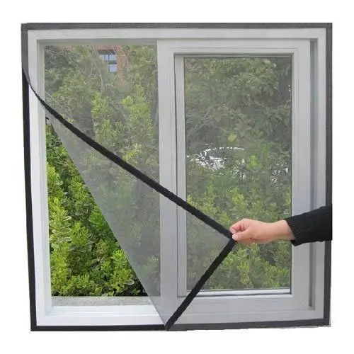 Home Diy Adjustable Window Net Self-adhesive Anti Mosquito Screen Hook & Loop Window Screen