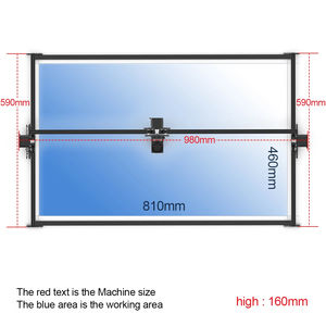 Machine de découpe laser NEJE Master 2s Max 80w Pro, marquage DIY avec carte mère <span class=keywords><strong>32</strong></span> <span class=keywords><strong>bits</strong></span>, laser GRBL, grande zone de gravure 810x460mm - Product Image 4
