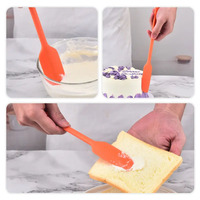 Spatule à pot en silicone antiadhésive Grattoir en caoutchouc à long manche Spatule résistante à la chaleur Grattoir en silicone pour bocaux