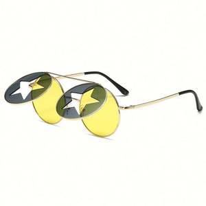 Gafas de Sol Plegables Retro Steampunk con Logotipo Personalizado, Gafas de Sol Redondas Punk con Protección UV400 para Hombre y Mujer - Product Image 5