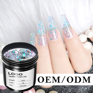 1kg Venta al por mayor Sparkle <span class=keywords><strong>Gel</strong></span> acrílico <span class=keywords><strong>Precio</strong></span> de fábrica Oem/ODM 28 colores Poly Nail <span class=keywords><strong>Gel</strong></span> - Product Image 2