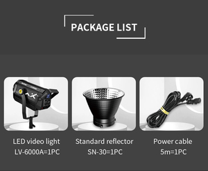 ไฟสตูดิโอถ่ายภาพและวิดีโอแบบต่อเนื่อง <span class=keywords><strong>NiceFoto</strong></span> Professional 600 วัตต์ LED Bicolor COB Spot สำหรับกล้องวิดีโอและโทรศัพท์ - Product Image 6