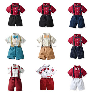 ชุดเสื้อแขนสั้นและกางเกงขาสั้น<span class=keywords><strong>ผ้า</strong></span>วอร์สต์ 100% <span class=keywords><strong>ผ้า</strong></span>ฝ้าย สำหรับเด็กผู้ชายวัยเตาะแตะ สไตล์สเปน สำหรับฤดูร้อน - Product Image 1