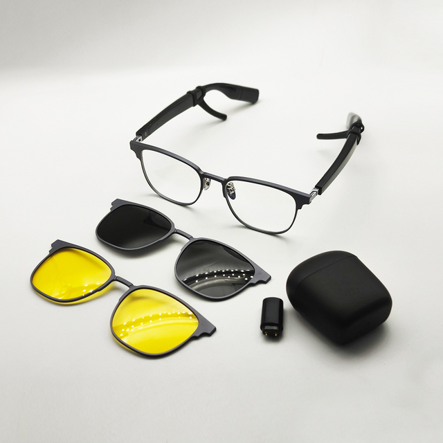 Smart Glasses Wireless Bluetooth Earphone Speaker Wearable AI Device Sunglasses for Men Women Versatile AI Glasses