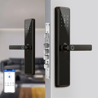 Serratura Intelligente OEM Tuya con Controllo WiFi, Multifunzione, Chiave, Password, Carta e Impronta Digitale per Porta d'Ingresso