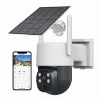Nouvelle caméra de sécurité solaire sans fil LTE 4G avec batterie, détection PIR grand angle PTZ étanche IP66 CMOS 4MP