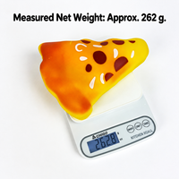 Jouet Squishy Géant Pizza 19cm en TPR, Rempli de Farine, en Forme d'Aliment, à Remontée Lente, Anti-Stress, Doux, Kawaii, Cadeau Sensoriel Amusant pour Enfants, Idéal pour Fêtes