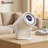 Projecteur LCD Mini JUNUO TURN1 en Gros, Android 14, Wi-Fi, 200 Lumens, 720P, 4K, Home Cinéma à Courte Focale, Haut-parleurs Intégrés, Portable