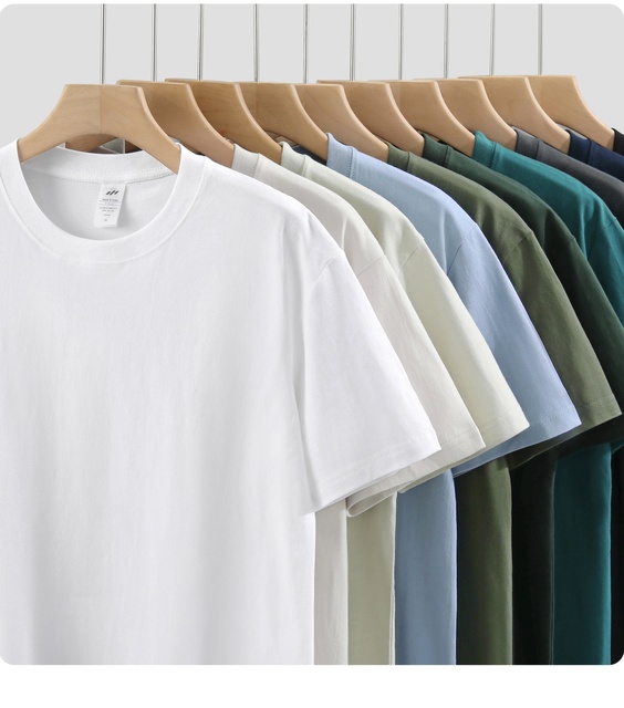 Wholesale Man t Shirt Summer Cotton Plus Size Custom logo Heavyweight 230g Casual Heavy Weight Cotton T-shirts for Men
