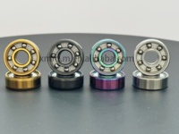 Roulements de patinage 608 627 en acier chromé avec revêtement en titane, roulements à billes en céramique pour skateboard