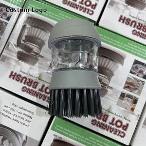 Dispensador de Jabón de Poliéster con Cepillo Exfoliante, Diseño Creativo para Eventos Promocionales - Product Image 1