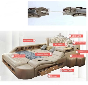 Cama Inteligente Multifuncional Europea, Muebles de Dormitorio Modernos, Cama Doble Inteligente GRW-ZNC841, Cama Tatami GRW-ZNC841 - Product Image 3