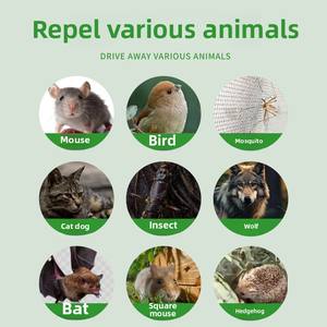 도매 4팩 360도 초음파 태양광 동물 퇴치기 태양광 + 충전식 배터리 친환경 ABS 소재 새 퇴치기 - Product Image 6