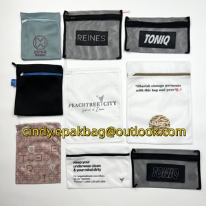 Customizable Foldable Black Coarse Mesh <strong>Laundry</strong> Bag <strong>Laundry</strong> Washing Bags With Loop - Product Image 6
