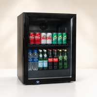 Réfrigérateur à boissons avec double porte vitrée pour comptoir de bar, refroidissement par air, idéal pour hôtels et restaurants