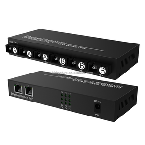 ตัวแปลงสัญญาณไฟเบอร์ออปติกแบบ Single Mode 10/100Mbps 6SC พอร์ต 25 กม. 1 คู่ - Product Image 1