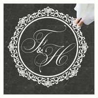 Autocollants de sol personnalisés pour mariage, lettres en vinyle imperméables, initiales, autocollants de nom pour piste de danse, anniversaire