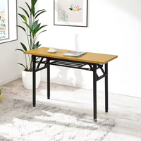 Vente directe d'usine, bureau pliable rectangulaire en bambou moderne de haute qualité, réglable en hauteur, multifonctionnel
