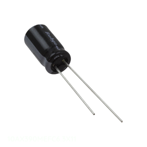 ตัวเก็บประจุผ่านรู390 uF 20% 10V รัศมี th 390 uF ช่อง10AX390MEFC6.3X11 - Product Image 1