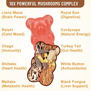 <b>Factory</b> Direct Custom Mushroom Gummies Boost Energy Gummy Vitamin Collagen Candy - Product Image 5