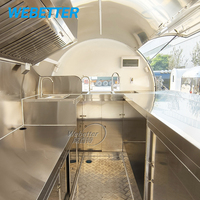 Camion de nourriture mobile WEBETTER avec cuisine complète, mini remorque de restauration rapide, cuisine à desserts, chariot de nourriture pour hot-dogs, petite remorque de nourriture