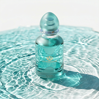 Glacial Mint 100ml Parfümflasche - Mattiertes Türkisglas für Frische, Ozeanische Düfte