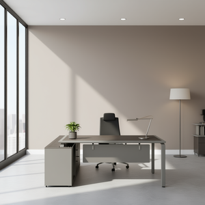 Scrivania a L 160x160x75cm Colore Legno Design Moderno con Armadietto per Ufficio Commerciale - Product Image 2