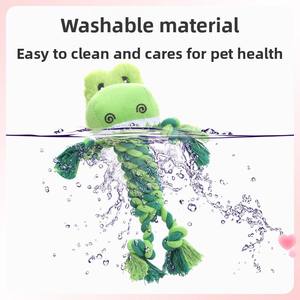 Produttore all'ingrosso eco-friendly cane masticare peluche nuovo simpatico animale peluche giocattolo con gambe lunghe corda di cotone per animali domestici - Product Image 2