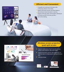 Đôi hệ thống tất cả trong một màn hình cảm ứng máy tính 3840x2160 bảng thông minh 136 inch tương tác màn hình cảm ứng bảng - Product Image 4