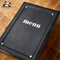 Menu personnalisé A4 pour pizza, couverture de menu en cuir PU pour bar, boissons, vin, restaurant, commandes de nourriture