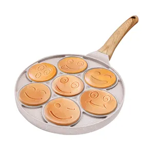 Breakfast animals 7 hole cooking pans 26cm Non-stick 7 hole Pancake Omelette Egg Fry Pan