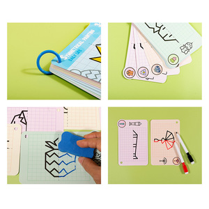 Seamind giáo dục sớm quỹ đạo đối xứng vẽ tranh đồ họa Câu Đố kiểm soát Bút xóa được thẻ đồ chơi trẻ em - Product Image 5