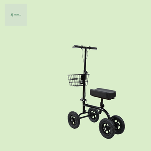 Déambulateur pliable pour adultes <span class=keywords><strong>Sinway</strong></span> avec frein, scooter économique, béquille à genou orientable avec siège - Product Image 1