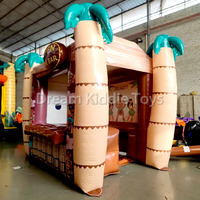 Bar Tiki Gonflable Personnalisé pour l'Été, Bar Gonflable de Plage, Stand de Carnaval Extérieur, Tente Pub Gonflable Pop-Up