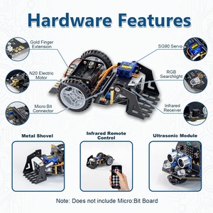 Lafvin <span class=keywords><strong>microbit</strong></span> ชุดเครื่องมือช่างตักรถอัจฉริยะมีรายละเอียดการสอนโดยไม่มีแผงไมโครบิตโครงการหุ่นยนต์สำหรับไมโครบิต - Product Image 4