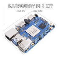 KIT Papan Pengembangan Orange Pi 5 dengan Kartu SD 4GB/8GB/16GB, Kipas Paduan Aluminium, Catu Daya Opsional