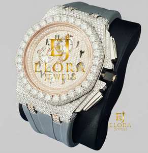 Montre Homme Moissanite Diamant Argentée Luxe Hip Hop Iced Out Tendance Moderne Meilleure Vente Disponible à l'Achat - Product Image 1