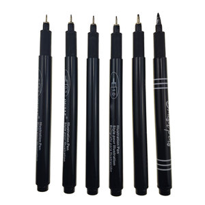 Rotulador Profesional de Diseño de Líneas Finas para Dibujar, Color Negro - Product Image 1