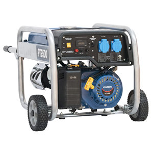 Hyundai Pt2500 2.8Kw 196Cc Gas Powered Generator Portable With Wheels And Handle - Product Image 1